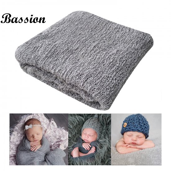 NUOLUX Baby Wickeltuch Aus Baumwolle - Dehnbares Pucktuch Für Neugeborene Fotoshooting